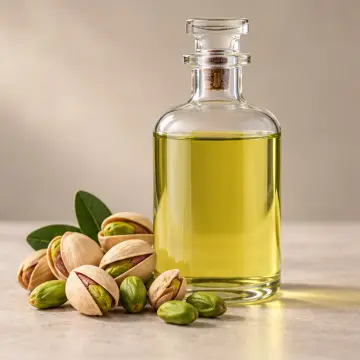 Bottle of pistachio oil