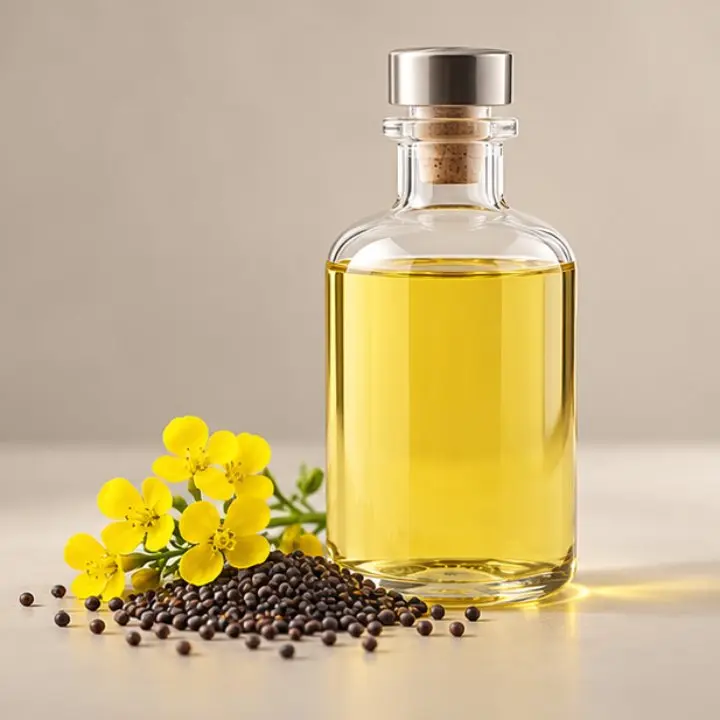 Botella de aceite de colza virgen